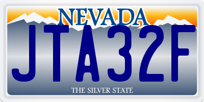 NV license plate JTA32F