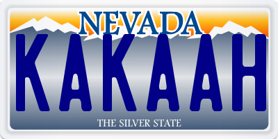 NV license plate KAKAAH