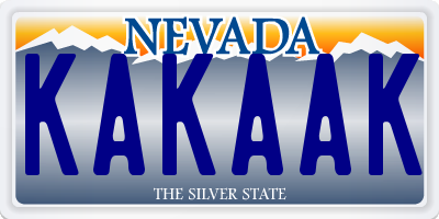 NV license plate KAKAAK