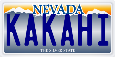 NV license plate KAKAHI