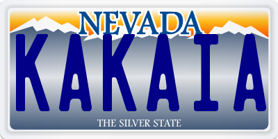 NV license plate KAKAIA