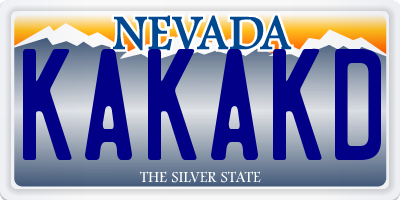 NV license plate KAKAKD