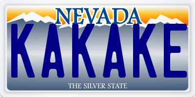 NV license plate KAKAKE