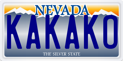 NV license plate KAKAKO