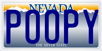 NV license plate POOPY