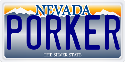 NV license plate PORKER