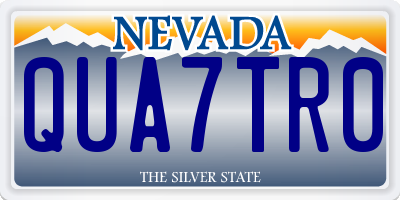 NV license plate QUA7TR0
