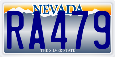 NV license plate RA479