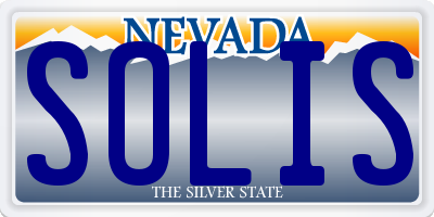 NV license plate SOLIS