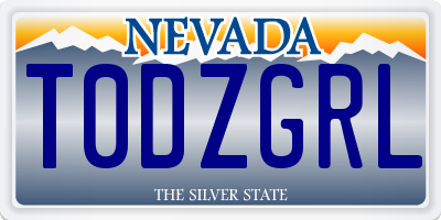NV license plate T0DZGRL