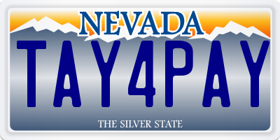 NV license plate TAY4PAY