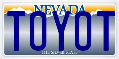 NV license plate TOYOT