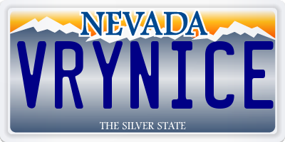 NV license plate VRYNICE