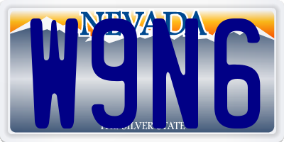 NV license plate W9N6