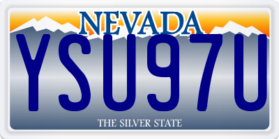 NV license plate YSU97U