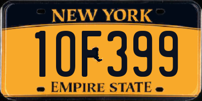NY license plate 1OF399