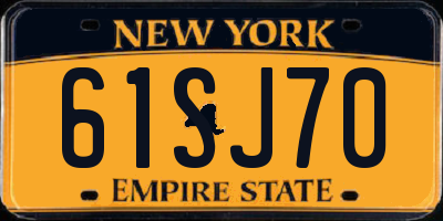 NY license plate 61SJ70