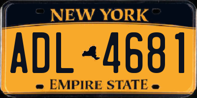 NY license plate ADL4681