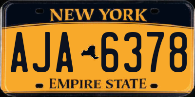 NY license plate AJA6378