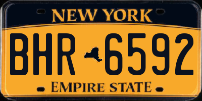NY license plate BHR6592