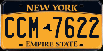 NY license plate CCM7622