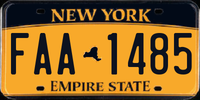 NY license plate FAA1485
