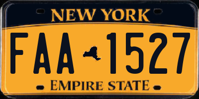 NY license plate FAA1527