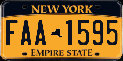 NY license plate FAA1595