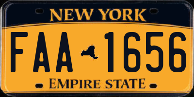 NY license plate FAA1656