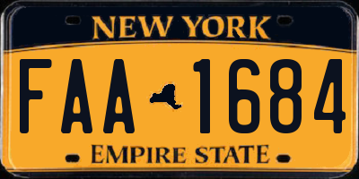 NY license plate FAA1684