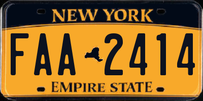 NY license plate FAA2414