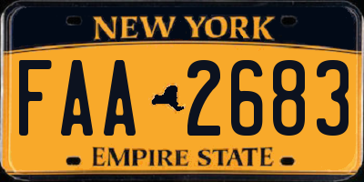 NY license plate FAA2683