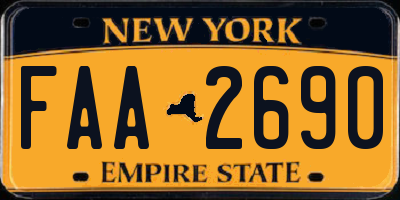 NY license plate FAA2690