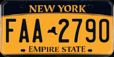 NY license plate FAA2790