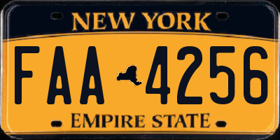 NY license plate FAA4256