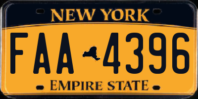 NY license plate FAA4396