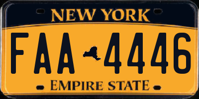 NY license plate FAA4446