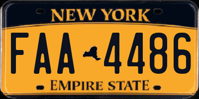 NY license plate FAA4486