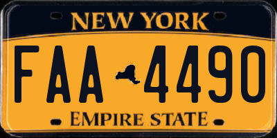NY license plate FAA4490