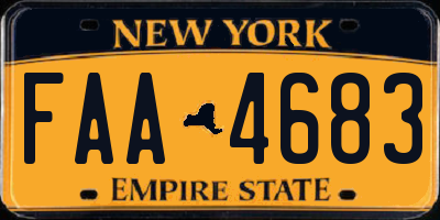 NY license plate FAA4683