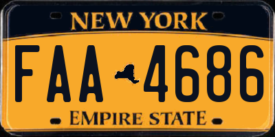NY license plate FAA4686