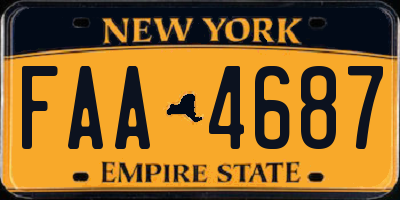 NY license plate FAA4687