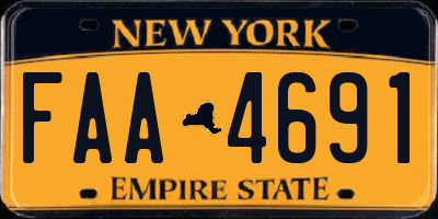 NY license plate FAA4691