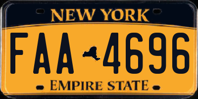 NY license plate FAA4696