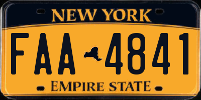 NY license plate FAA4841