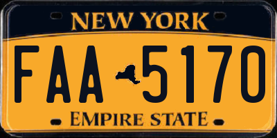 NY license plate FAA5170