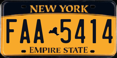 NY license plate FAA5414