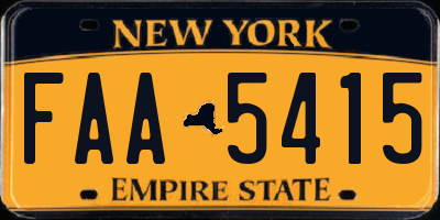 NY license plate FAA5415