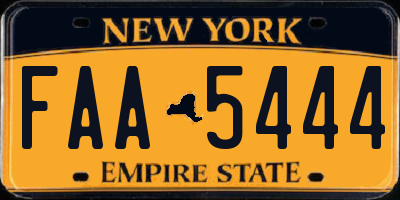 NY license plate FAA5444