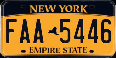 NY license plate FAA5446